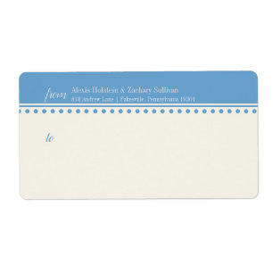 Caroline Mailing Label, Powder Blue