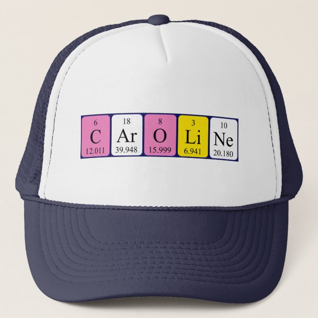 Caroline periodic table name hat (Front)