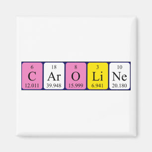 Caroline periodic table name magnet