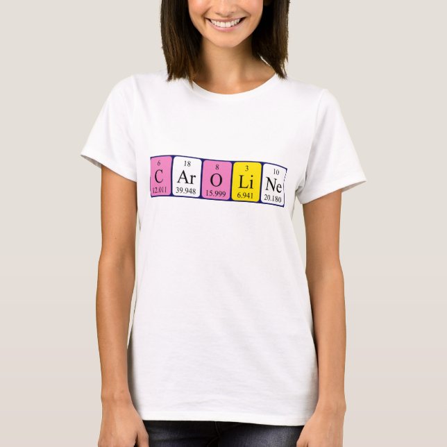 Caroline periodic table name shirt (Front)
