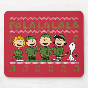 Caroling Christmas Sweater Graphic Mouse Pad