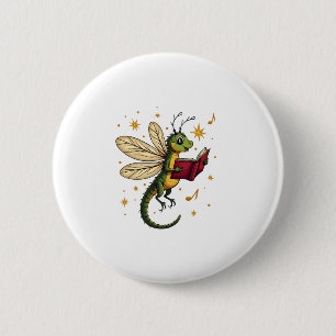 Caroling Dragonfly 6 Cm Round Badge
