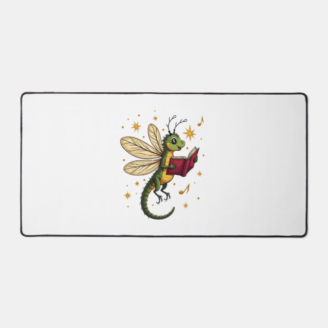 Caroling Dragonfly Desk Mat (Front)