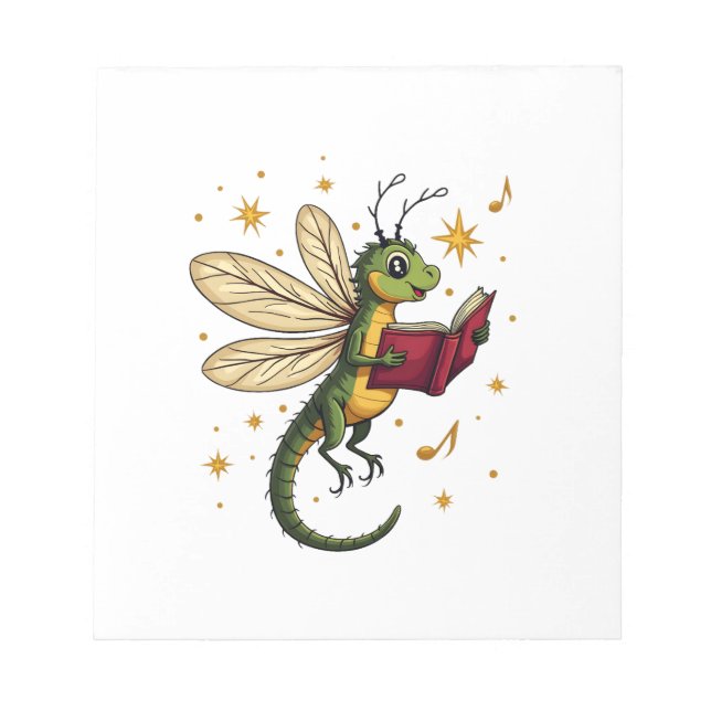 Caroling Dragonfly Notepad (Front)