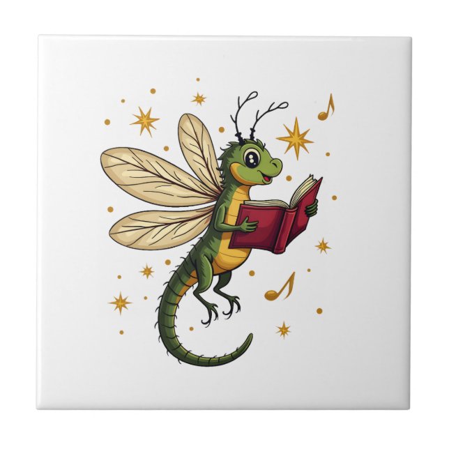 Caroling Dragonfly Tile (Front)