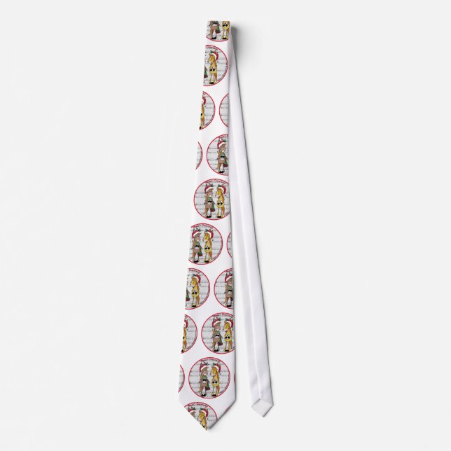 Caroling Horses- 'Mare'y Christmas Tie (Front)