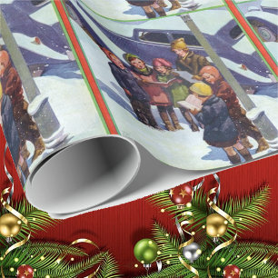 Caroling in the Snow Wrapping Paper