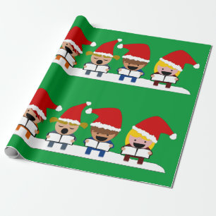 Caroling Kids Choir Christmas Wrapping Paper