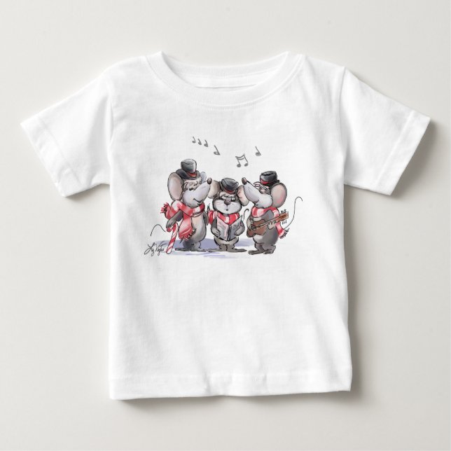Caroling Mic, Mac & Moe Toddler Shirt (Front)