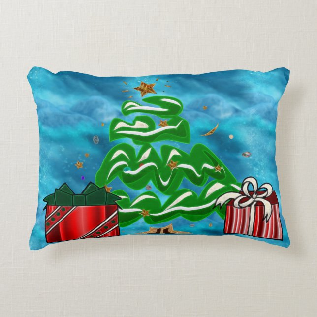 Caroling Snowman Decorative Cushion (Front)