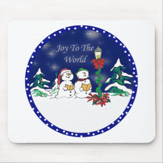 caroling snowman mouse pad