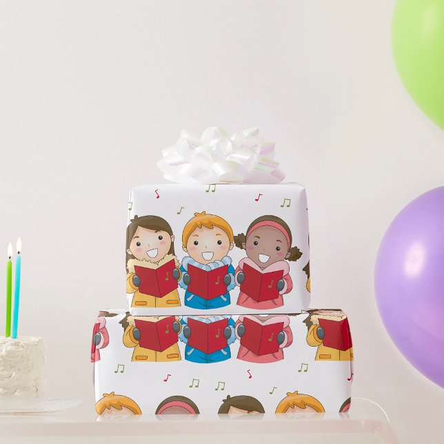 Carolling Children Wrapping Paper (Creator Uploaded)