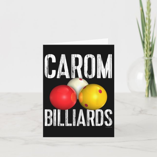 Carom Billiards Gear And Apparel  Card (Front)