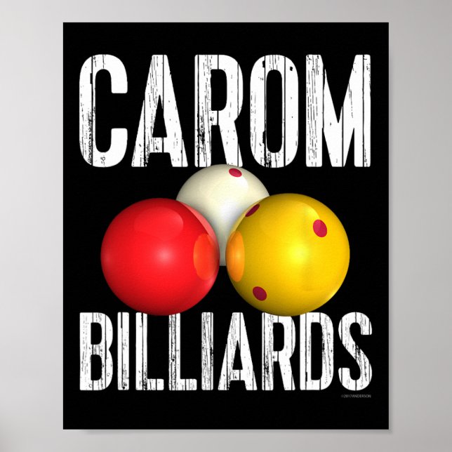 Carom Billiards Gear And Apparel  Poster (Front)