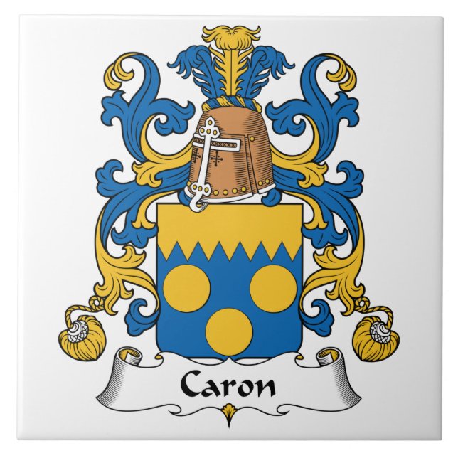 Caron Family Crest Tile (Front)