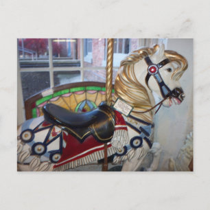 Carosel Horse Postcard