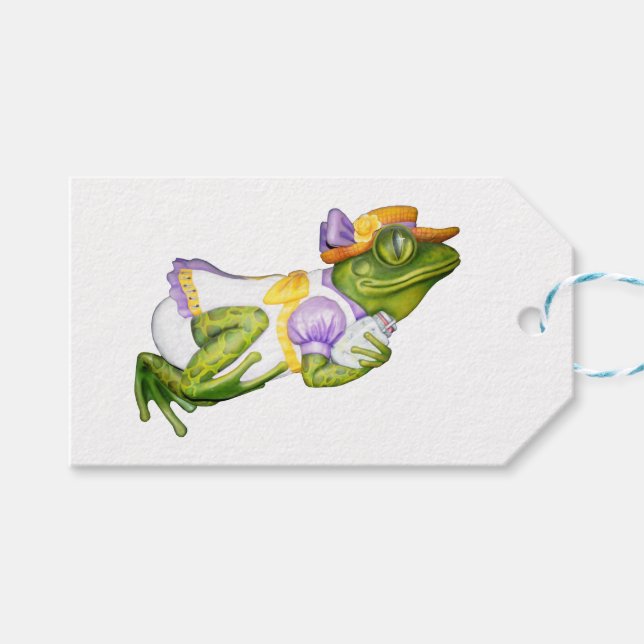 Carousel Animal Frog Photo Gift Tag (Front (Horizontal))