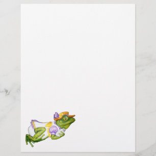 Carousel Animal Frog Photo Note Pad Custom Letterhead