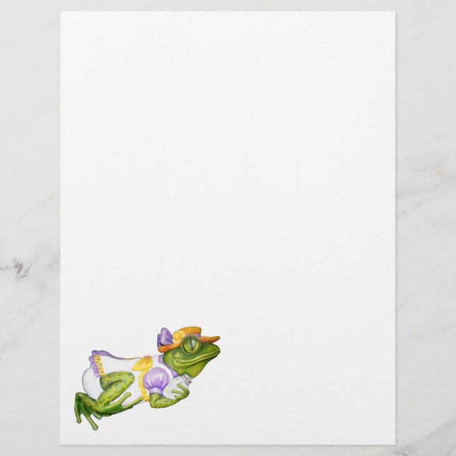 Carousel Animal Frog Photo Note Pad Custom Letterhead (Front)