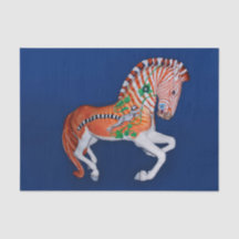 Carousel Animal Quagga Zebra Photo Tissue Paper