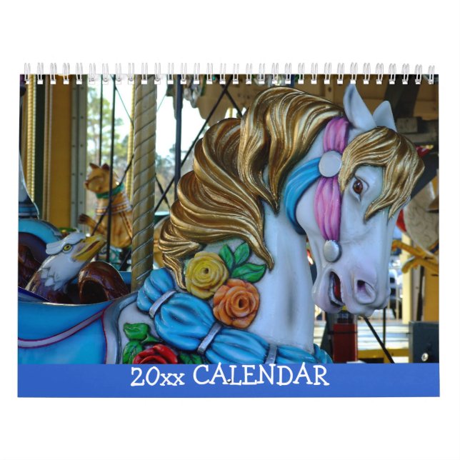 Carousel Animals, Cat Horse Rooster Frog Calendar (Cover)