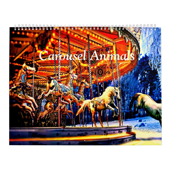 Carousel Animals Colourful & Bright Calendar (Cover)