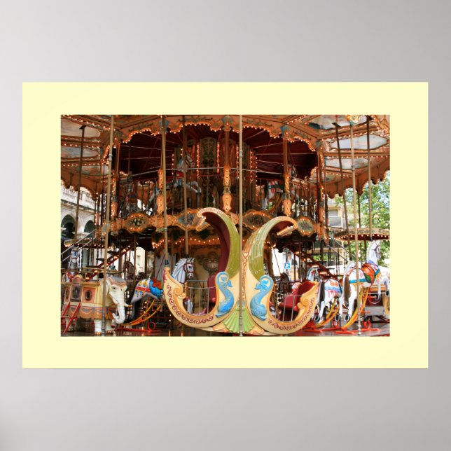 Carousel at d'Horloge Poster (Front)