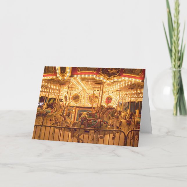 Carousel at Night Card (Front)