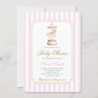 Carousel Baby Shower Girl Invitation