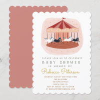 carousel Baby Shower Invitation