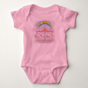 Carousel Baby Tutu Bodysuit, Pink, Personalise Bodysuit