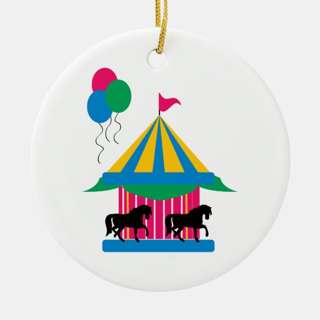 Carousel Ceramic Tree Decoration (Front)