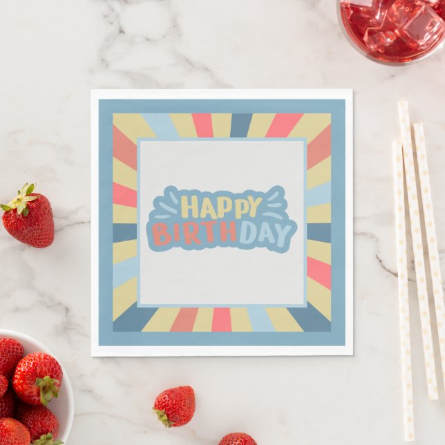 Carousel Circus Birthday Napkins  (Insitu)