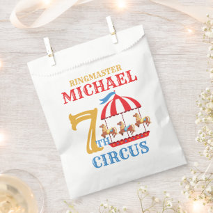 Carousel Circus Carnival Birthday Party Favor Bags