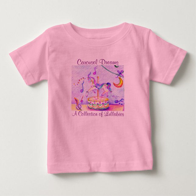 Carousel Dreams Pink Baby Tutu Bodysuit (Front)