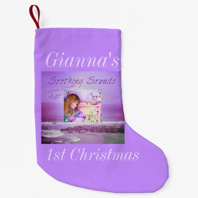 Carousel Dreams Purple Ocean Small Xmas Stocking (Front)