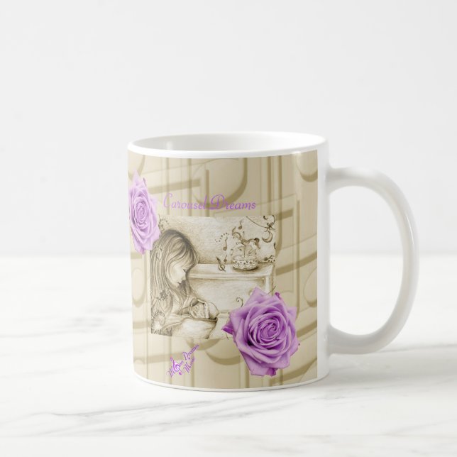 Carousel Dreams Vintage Roses and Music Mug (Right)