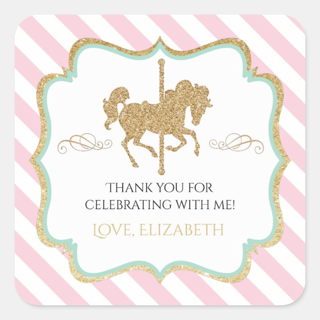 Carousel Favour Stickers (Front)