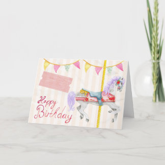 Carousel Happy Birthday Card
