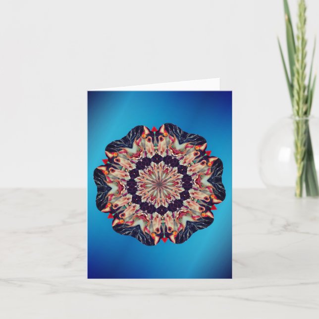 Carousel Horse Abstract Art Note Card (Front)