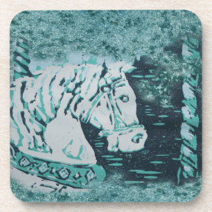Carousel Horse Aquamarine Coaster