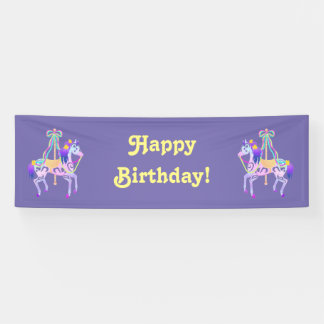 Carousel Horse birthday banner