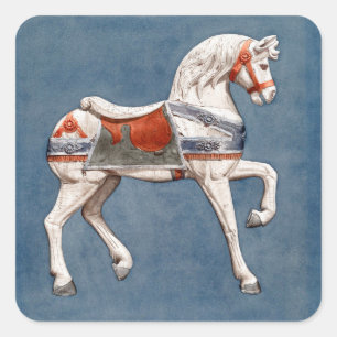 Carousel Horse by Henry Murphy   Square Sticker