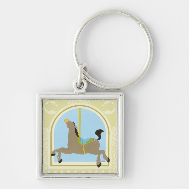 Carousel Horse by June Erica Vess Key Ring (Front)