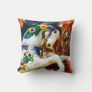 Carousel Horse Closeup Cushion