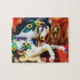 Carousel Horse Closeup Jigsaw Puzzle