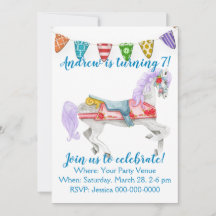 Carousel Horse Custom Birthday