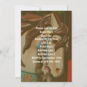 Carousel Horse Customisable Invitation
