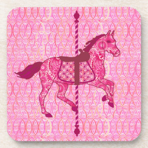 Carousel Horse - Fuchsia Pink Coaster