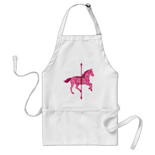 Carousel Horse - Fuchsia Pink Standard Apron